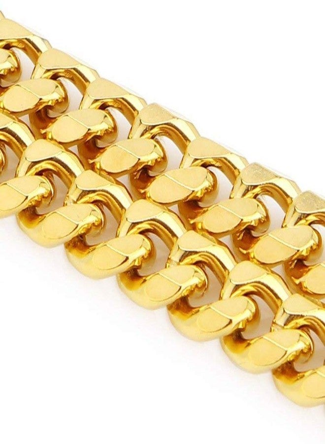 Pups&Pets Brass Heavy Duty Diamond Cut Gold Dog Choke Chain Training Dog Collar Swivel Dog Show Choke Chain (Thickness 3 MM, Length 24 Inch, for Medium Dog) - Image 2